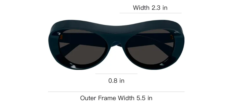 Bottega Veneta Oval Frame Sunglasses-2