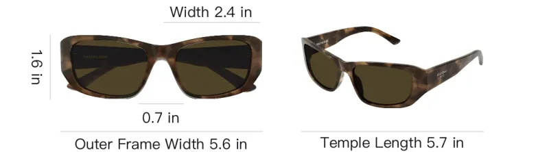 Balenciaga Rectangle Frame Sunglasses-2