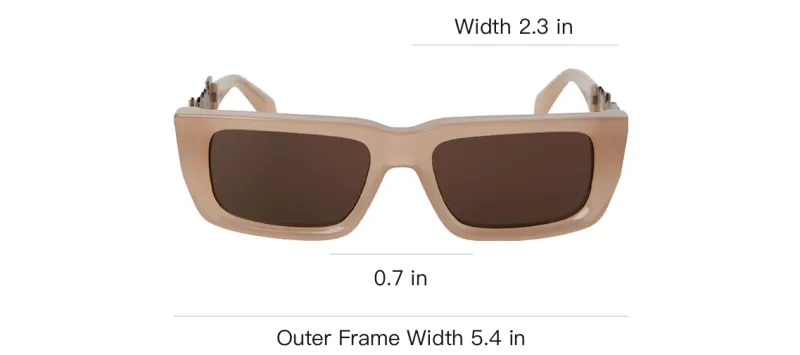 PALM ANGELS Milford Rectangular Frame Sunglasses-2