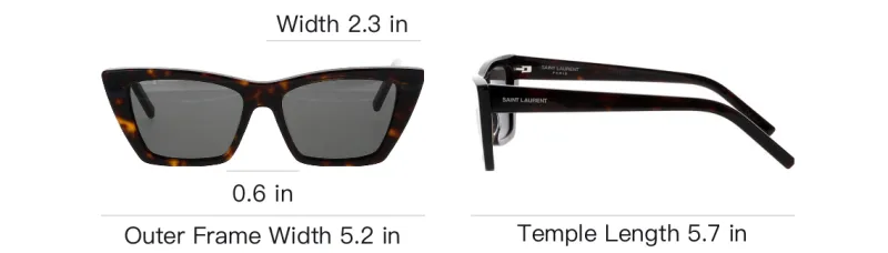 SAINT LAURENT Cat Eye Frame Sunglasses-3