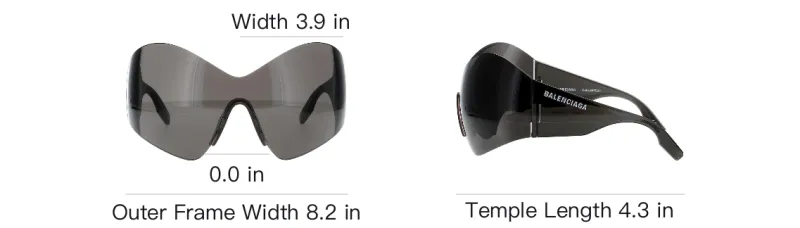 Balenciaga Ski Cat Oversized frame Sunglasses-3