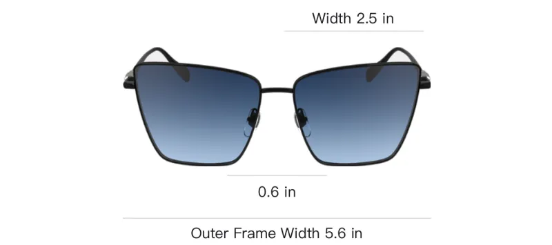LONGCHAMP Irregular Shape Sunglasses Women's Black-2