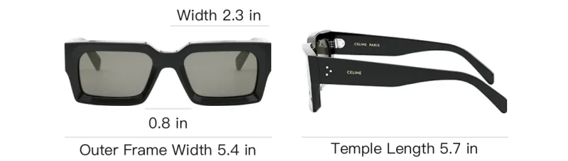 CELINE Rectangular Frame Sunglasses-3