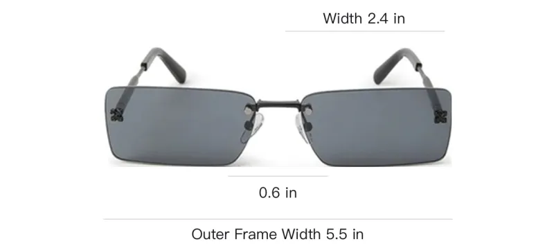 OFF WHITE Riccione Rectangular Frame Sunglasses-3