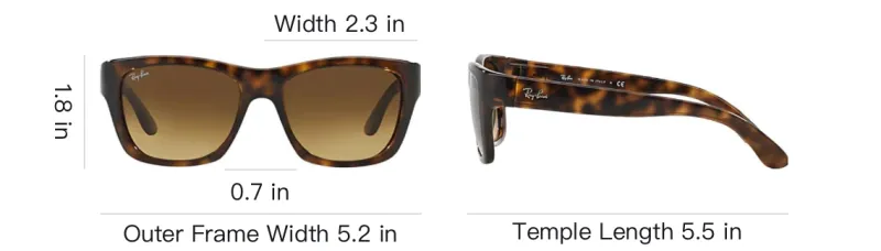 RayBan Nylon Square Sunglasses Unisex Tortoiseshell-5