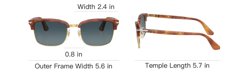 PERSOL Rectangular Frame Sunglasses-6