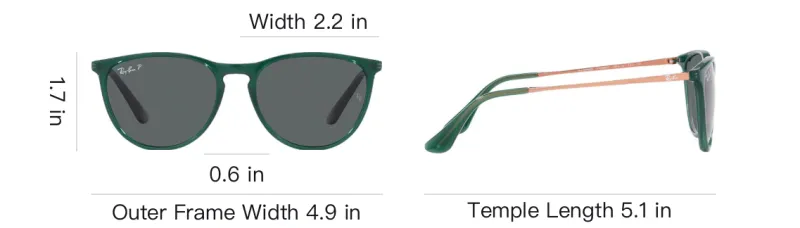 RayBan Plate Frame Injection Molding Round Sunglasses Kids' Green-4