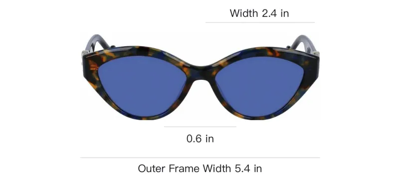 LIU·JO UOMO Acetate Cat Eye Sunglasses Women's Blue-3