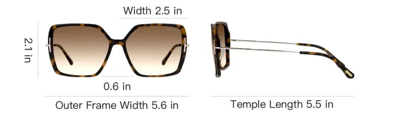 TOM FORD Acetate Square Sunglasses Women's Brown-3