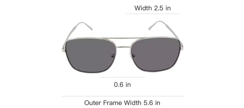 CALVIN KLEIN Metal Aviator Sunglasses Unisex Silver-3