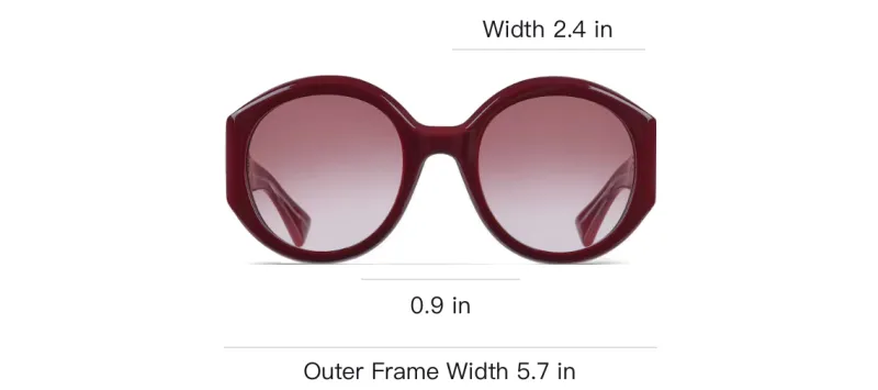 GUCCI Acetate Irregular Shape Sunglasses Women's Red-3