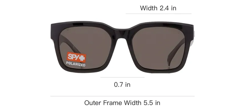 SPY Polycarbonate Square Sunglasses Women's Black-2
