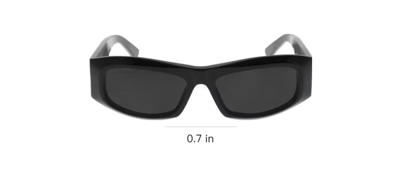 Balenciaga Acetate Bio Based Recycled Material Square Sunglasses Women's Black-3