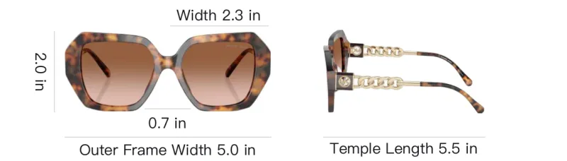 MICHAEL KORS South Beach Square Frame Sunglasses-3