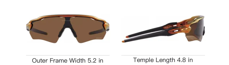 Oakley TR/Memory Plastic Irregular Shape Sunglasses Unisex Brown-4
