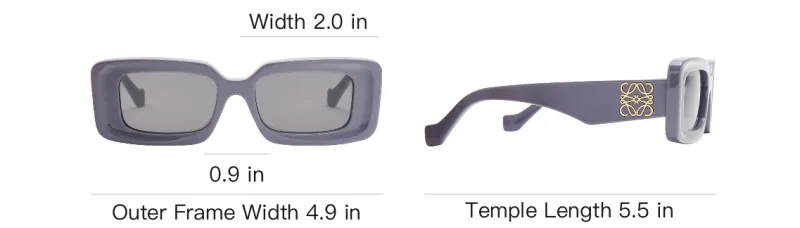 LOEWE Acetate Irregular Shape Sunglasses Women's Purple-3