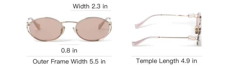 MIU MIU Eyewear Logo Oval frame Sunglasses-4