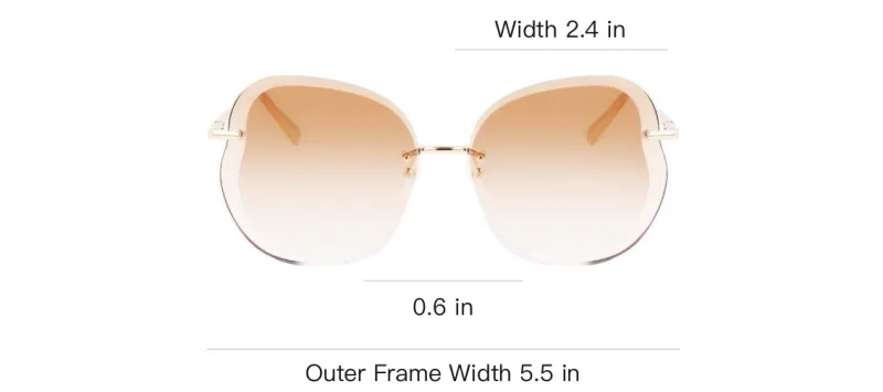LONGCHAMP Metal Irregular Shape Sunglasses Women's Gold-7