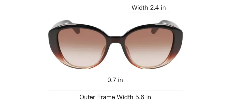 FERRAGAMO Plate Frame Cat Eye Sunglasses Women's Dark Brown-3