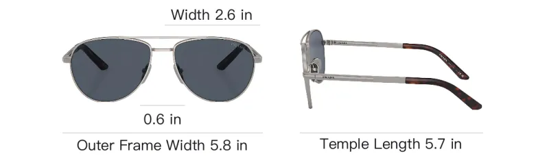 PRADA Logo print Pilot Sunglasses-3