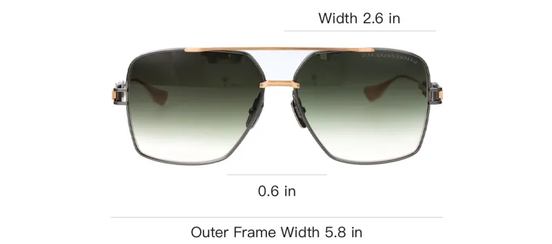 DITA Titanium Aviator Sunglasses Unisex Green-3