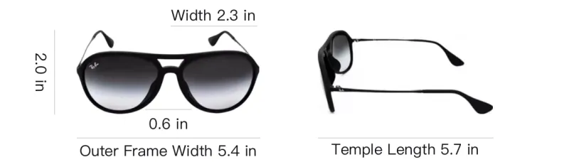 RayBan Optical Plastic Aviator Sunglasses Men's Black-3