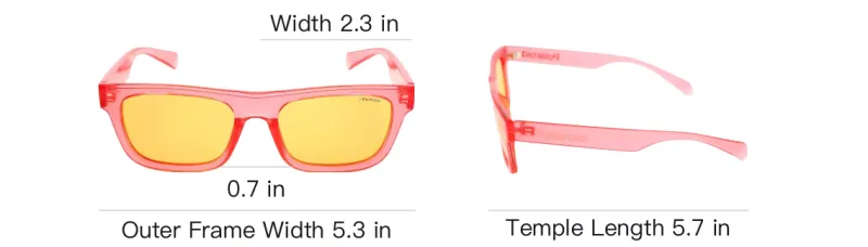 Polaroid Rectangular Sunglasses Unisex Pink-3