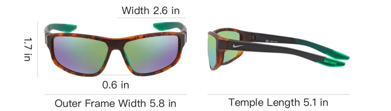 Nike Plastic Rectangular Sunglasses Men's Tortoiseshell-3