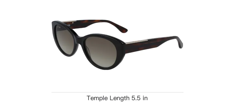 LACOSTE Acetate Oval Sunglasses Women's Black-2