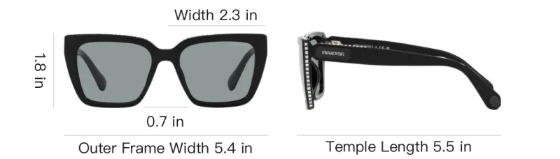 Swarovski Square Frame Sunglasses-4