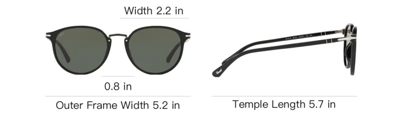 PERSOL Typewriter Round Frame Sunglasses-3