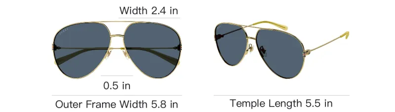 GUCCI Aviator Frame Sunglasses-2
