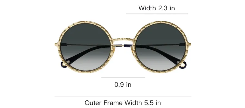 Chloe Round Sunglasses Men's Gold-2