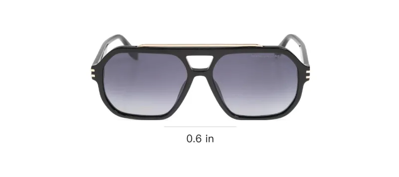 MARC JACOBS 753S Logo Engraved Navigator Frame Sunglasses-3
