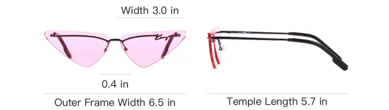 KENZO - Irregular Shape Sunglasses Women's Black-3