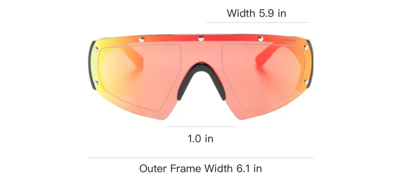 Moncler Shield frame Mirrored Sunglasses-2
