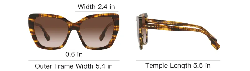 Burberry Plastic Butterfly Sunglasses Women's Brown-3