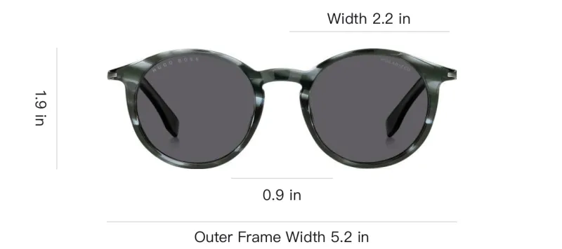HUGO BOSS Subject To Official Website Round Sunglasses Men's Black-3