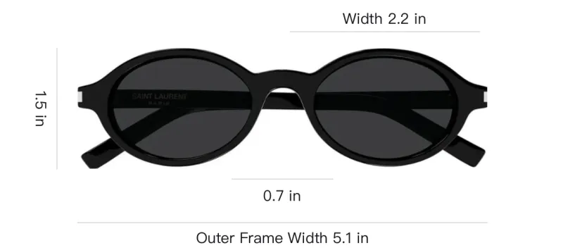SAINT LAURENT Jeanne Oval Frame Sunglasses-2