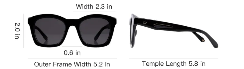 LAPIZ SENSIBLE. Ethyl Acetate Square Sunglasses Unisex Black-3
