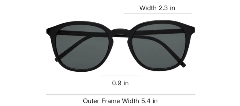 SAINT LAURENT Acetate Nylon Oval Sunglasses Men's Black-2