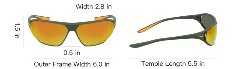 Nike Acetate Irregular Shape Sunglasses Unisex Green-3
