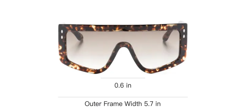 ISABEL MARANT Eyewear Havana Shield-frame Sunglasses-3