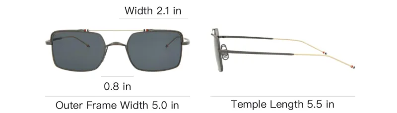 THOM BROWNE· Plate Frame Aviator Sunglasses Men's Black-4