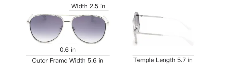 GUESS Acetate, Plastic, Metal Aviator Sunglasses Women's White-5