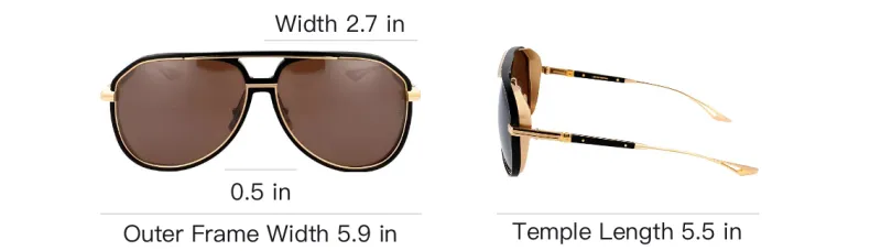 DITA Eyewear Oversized Pilot frame Sunglasses-3