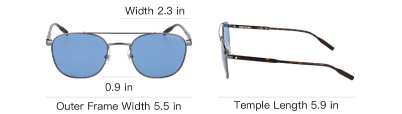 MONTBLANC Aviator Frame Sunglasses-4