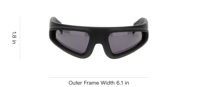 RICK OWENS Ryder Wrap Around Frame Sunglasses-5