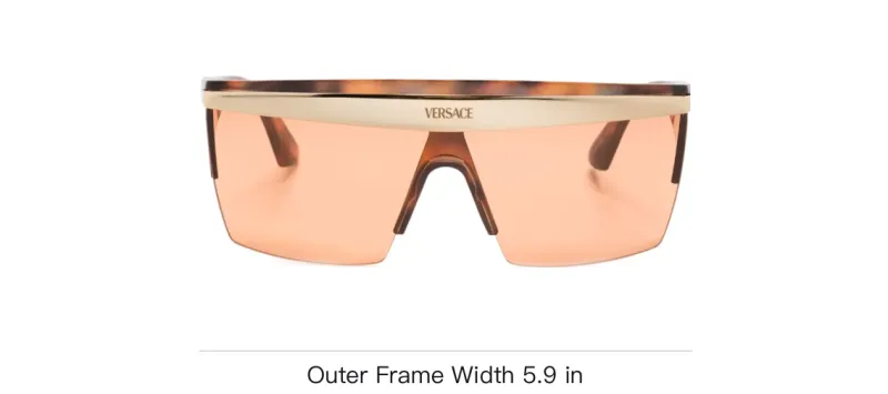 VERSACE Shield frame Oversize Sunglasses-2