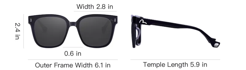 EVISU Plate Frame Square Sunglasses Men's Multicolor-3